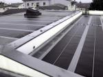 Totale integrazione architettonica, 3,456 kWp, 12 laminati FV Centrosolar TFM 288, a-Si tripla giunzione